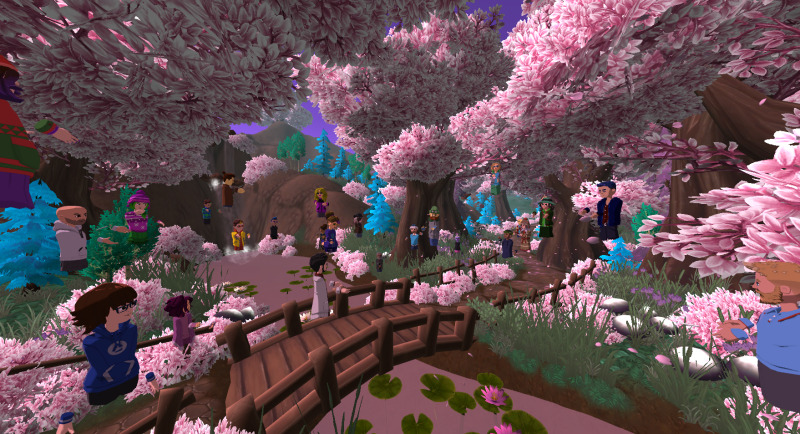 Fae's Cherry Blossom World in AltspaceVR.