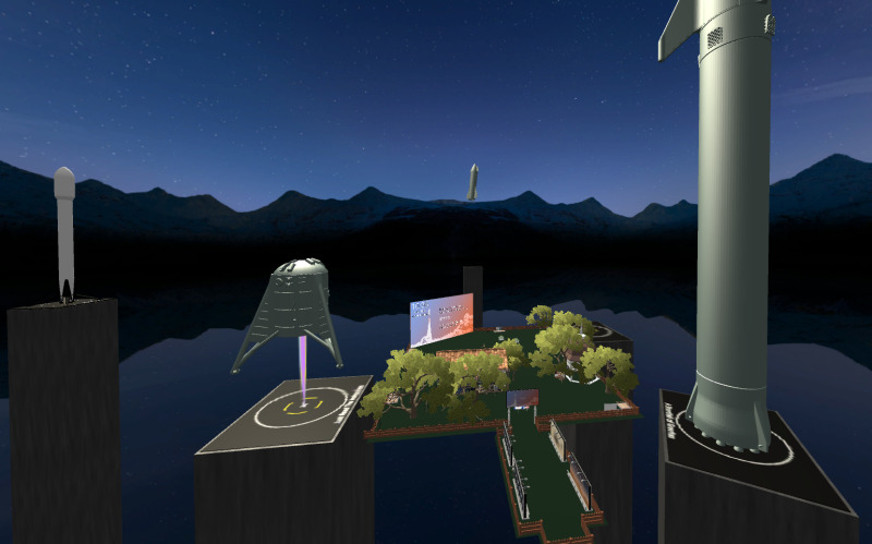 Rocket launches for the Mars Perservance Launch Virtual World in AltspaceVR.
